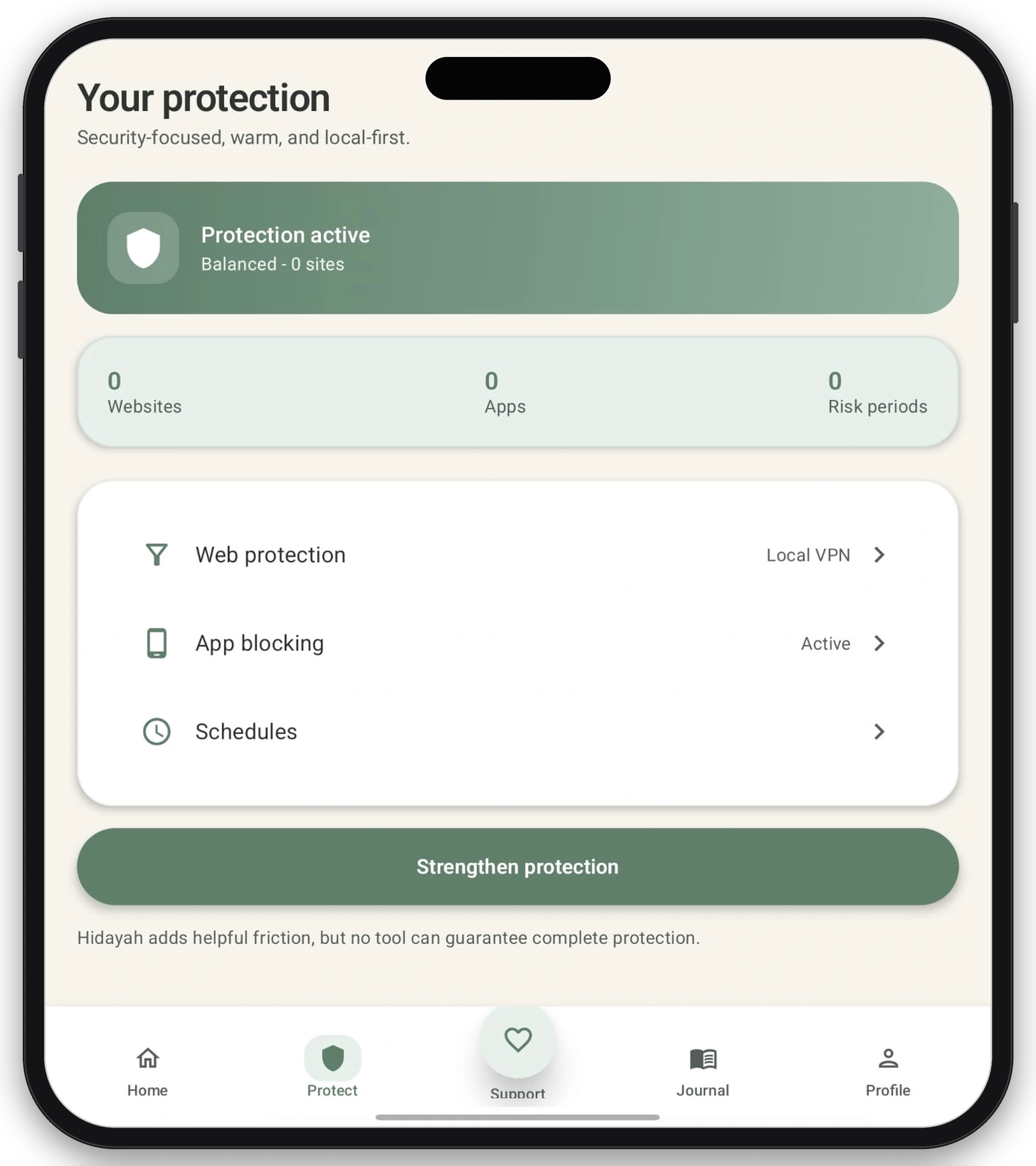 Hidayah protection overview screenshot